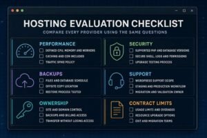 Complete guide to WordPress hosting provider evaluation checklist | Pixels Crab